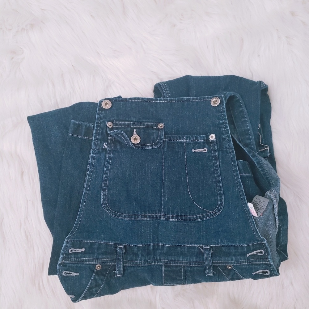 Flared Denim Overalls
